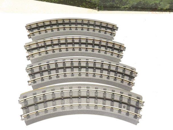 MTH TRAINS 40-1022 031 CURVE TRACKS - SOLID RAIL - 4 SECTIONS - LN - SH