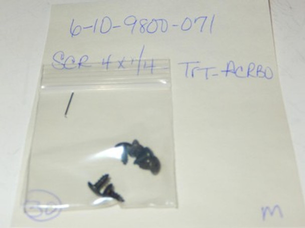 LIONEL PART - 610-9800-071  SCREWS #4 X 1/4  - 6 PIECES- NEW- W46M
