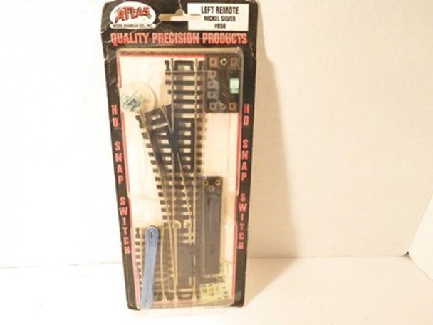 ATLAS HO TRACK- #850 NICKEL SILVER LEFT HAND REMOTE SWITCH TRACK- NEW- H24