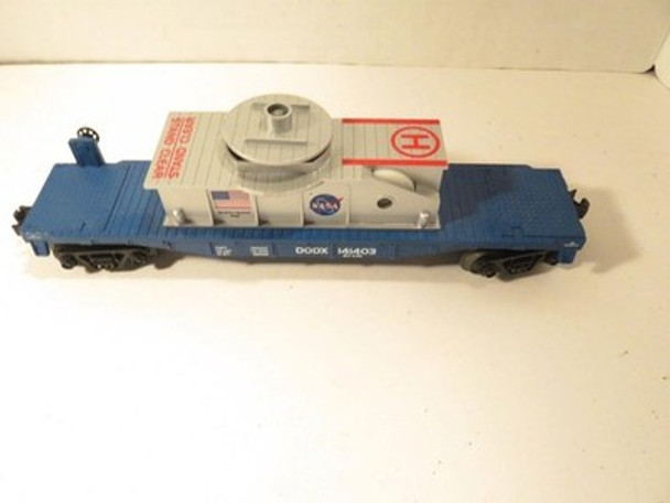 MTH TRAINS - RAILKING 30-7940 NASA OPER. HELICOPTER CAR -EXC - M65