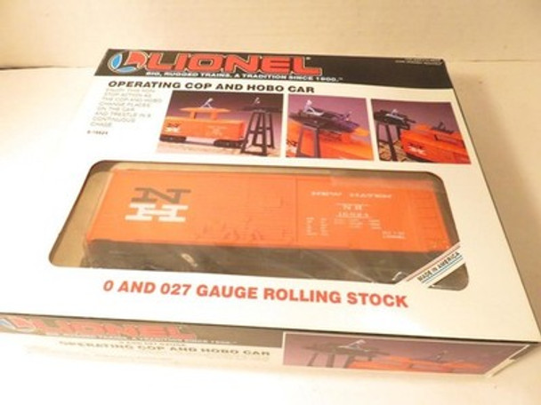 LIONEL TRAINS 16624 NEW HAVEN  OPER. COP & HOBO CAR- 0/027- NEW- SH