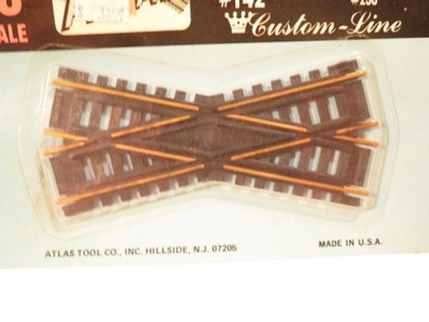 ATLAS HO - #141 CUSTOM LINE BRASS 19 DEGREE CROSS-OVER TRACK- OPENED -SR116