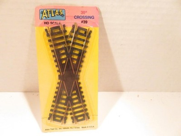 ATLAS HO TRACK- #39 BRASS 30 DEGREE CROSS-OVER TRACK- OPENED PACKAGE - SR34