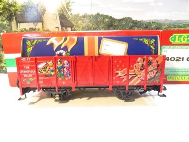 LGB G SCALE - LGB  4021CT GONDOLA W/CHRISTMAS GIFTS -  NEW- SH