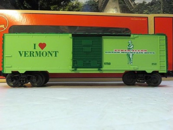 LIONEL19969- I LOVE VERMONT BOXCAR - 0/027 - NEW-  HC2