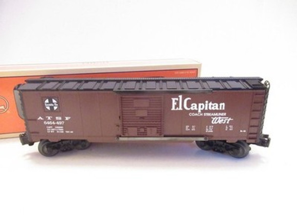 LIONEL -29202 - 6464-497 SANTA FE BOXCAR - 0/027 - D/C TRUCKS- NEW- S27