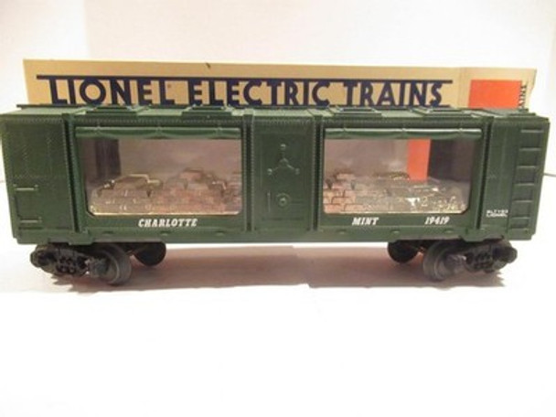 LIONEL- 19419 CHARLOTTE MINT CAR -  0/027 - D/C TRUCKS-  NEW- SH