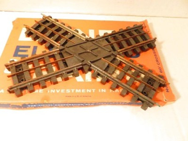 LIONEL TRAINS POST-WAR SUPER O - 45 DEGREE CROSS-OVER TRACK- FAIR W/RUST - H12A