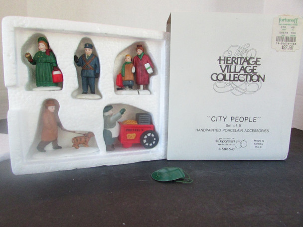 Dept 56 59650 City People 5 Pcs Figures Heritage Village  L138