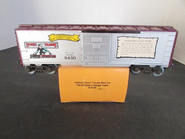 Lionel  6-9430 Joshua Lionel Cowen Standard Gauge Years Box Car 1980 MIB H1B