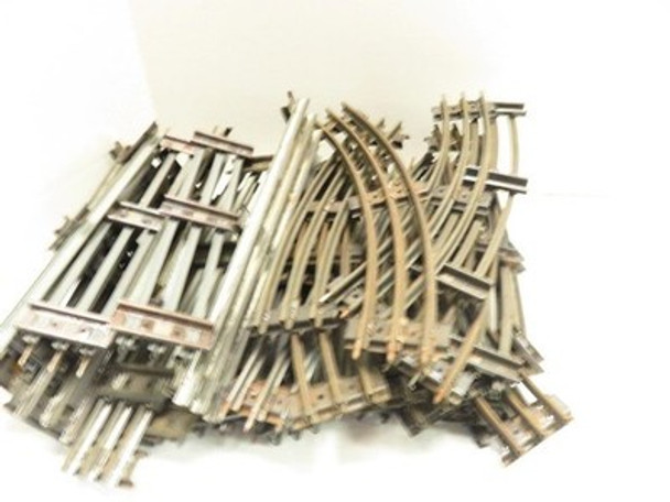 LIONEL TRAINS POST-WAR'O' GAUGE TRACK- 50 ASSORTED SECTIONS- GOOD -