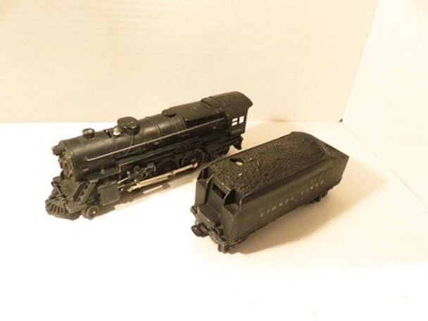 LIONEL POST-WAR 2025 STEAM LOCO W/6466W WHISTLE TENDER- RUNS EXC.- VG- W5 LIONEL POST-WAR 2025 STEAM LOCO W/6466W WHISTLE TENDER- RUNS EXC.- VG- W5