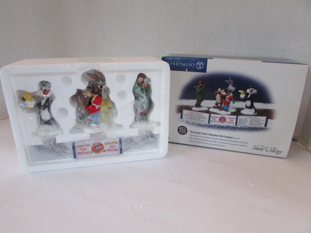 Dept 54983 Looney Tunes Animation Film Festival Set of 4 Figurines VillageNew D4