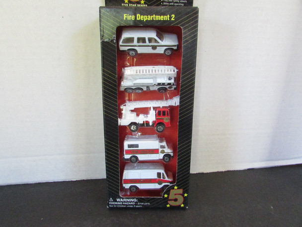 Maisto 12017 Die Cast Vehicles 5 Pack Fire Department #2 Red White New E1