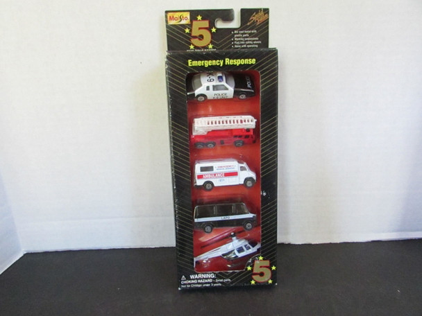 Maisto 12017 Die Cast Vehicles 5 Pack Emergency Response  Red White New E1