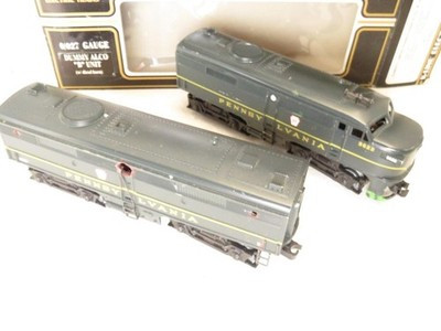 K-LINE TRAINS - K-21212/21213 PENNSY ALCO AB DIESEL SET- 027- BXD- GOOD- B24