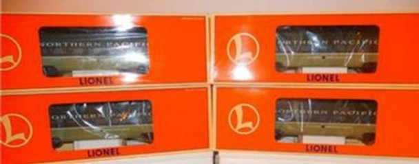 LIONEL- 19166- FOUR CAR NORTHERN PACIFIC FULL VISTA DOME ALUMINUM PSNGR SET- NEW