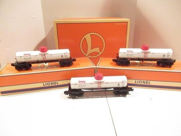 LIONEL - 26973 - GETTY DIECAST TANK CAR 3 PACK- 0/027- NEW- SEALED- H1C