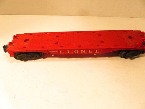 LIONEL POST-WAR TRAINS- 6462 RED GONDOLA  -  027 - EXC. - H38