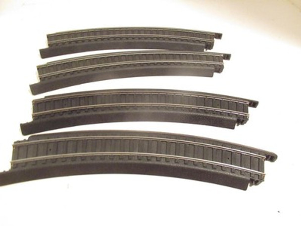 HO LIFE-LIKE POWER-LOC TRACK- 18" RADIUS STEEL CURVES- 4 SECTIONS- LN .- HH1|357009706067