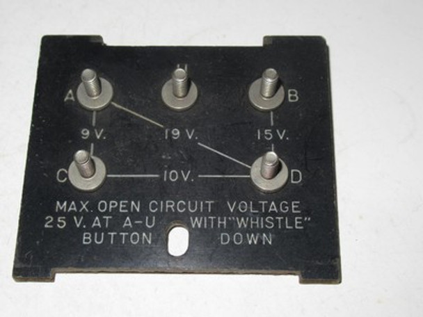 LIONEL PART - TYPE RW TRANSFORMER ORIGINAL BACK TERMINAL PLATE-- GOOD - SR124|357061981180