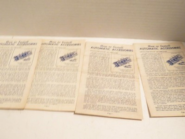 LIONEL POST-WAR TRAINS REMOTE TRACK  INSTRUCTION SHEETS- 3 PCS- FAIR - S31NN|297396828463