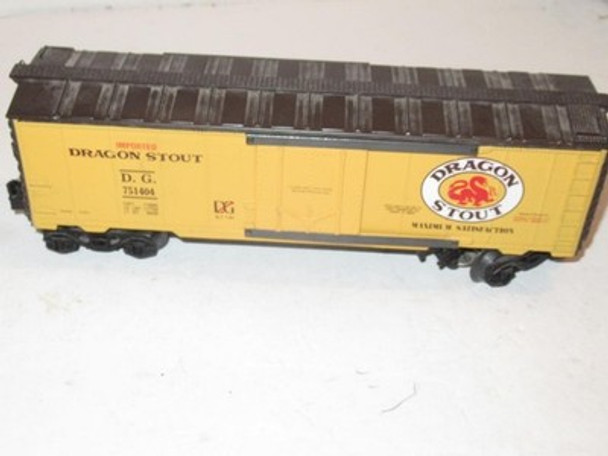 K-LINE TRAINS - DRAGON STOUT  BOXCAR - 0/027- GOOD - NO BOX - W72|357408190070
