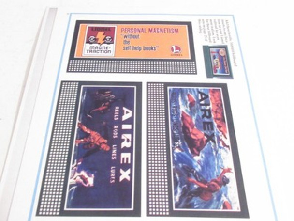LIONEL- SHEET OF THREE REPRODUCTION BILLBOARDS- AIREX- ETC- NEW-  M9|LIONEL- SHEET OF THREE REPRODUCTION BILLBOARDS- AI