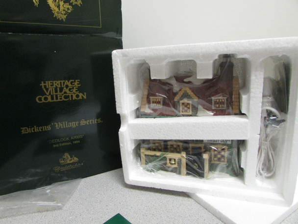 DEPT 56 57525 HERITAGE VILLAGE DEADLOCK ARMS LIGHTED BUILDING MIB  D17