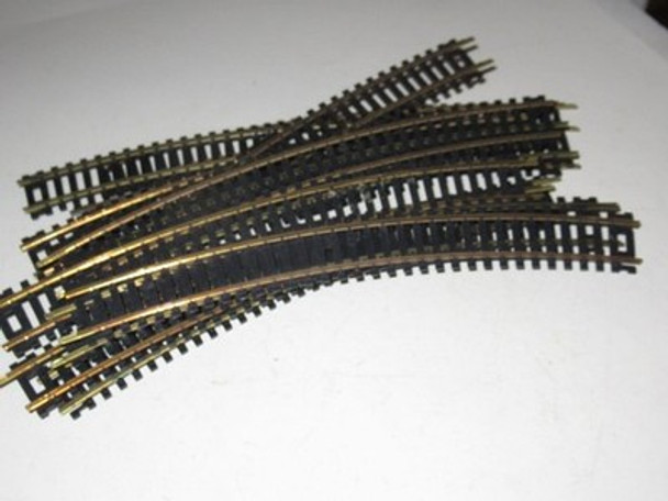 HO TRACK - CIRCLE OF 12 BRASS 18" CURVED SECTIONS - SOME ATLAS- GOOD- B1|297552302291