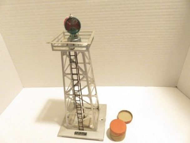 LIONEL POST-WAR TRAINS - 394 ALUMINUM OPERATING BEACON TOWER- 027- VG - W51|357507922660