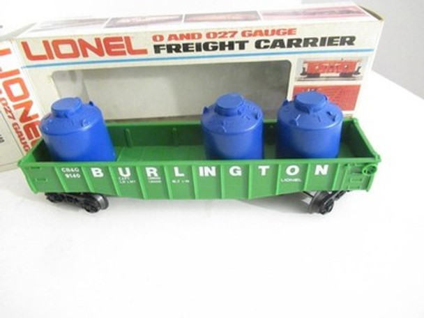 MPC LIONEL - 9140 BURLINGTON GONDOLA W/CANNISTERS  - 0/027 -  BOXED- B13|357626309754