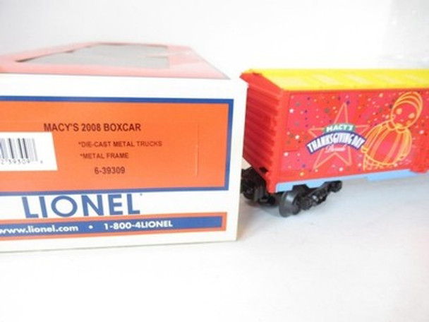 LIONEL -  39309 - MACYS THANKSGIVING DAY 2008 PARADE BOXCAR  - 0/027- NEW - SH|297766324130