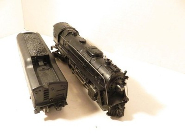 LIONEL POST-WAR TRAINS 2046 STEAM LOCO / 2046W TENDER-  0/027-  FAIR - W5