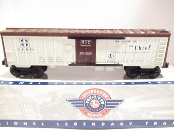 LIONEL POST-WAR CELEBRATION - 19564 #6672 SANTA FE REEFER CAR -0/027- NEW-HC2
