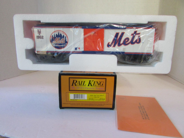 MTH 30-74216 MLB - New York Mets Box Car 0-027 Scale NIB  H1G