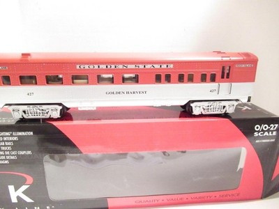 K-LINE TRAINS - 0/027 GOLDEN ST 'GOLDEN HARVEST' DINING CAR NEW-B26 (black box)