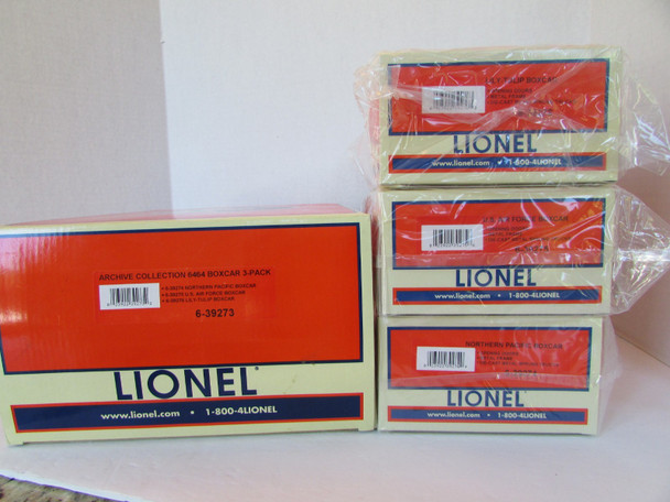 Lionel 39273 Archive  6464 Boxcar 3 Pk NP Air Force Lily Tulip NIB   B17