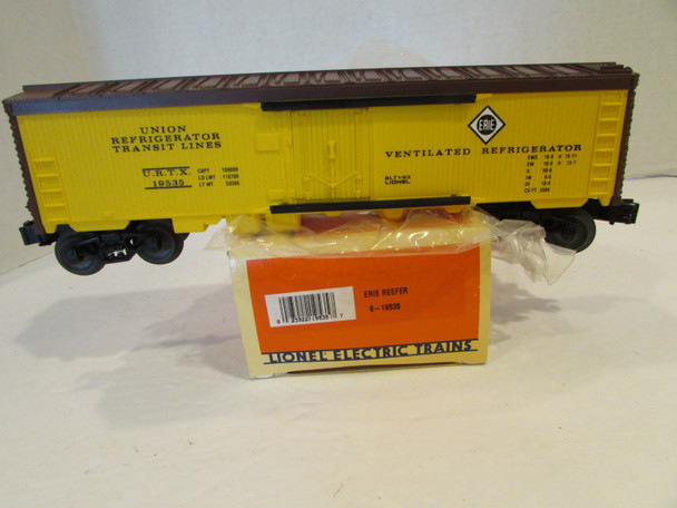 Lionel 19535 Erie Reefer Yellow Union Refrigerator Transit Lines LN Boxed B11