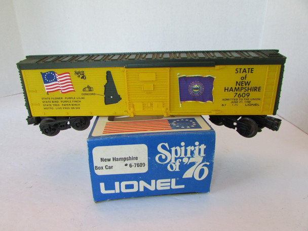 Lionel 7609  State of New Hampshire Box Car Spirit of '76 Commemorative  MIB SH