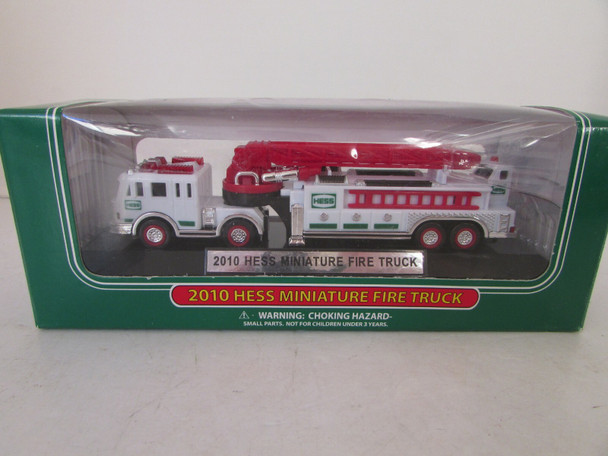 HESS 2010 MINIATURE FIRE TRUCK WITH LADDER MIB DISPLAY BASE WORKS  LotD