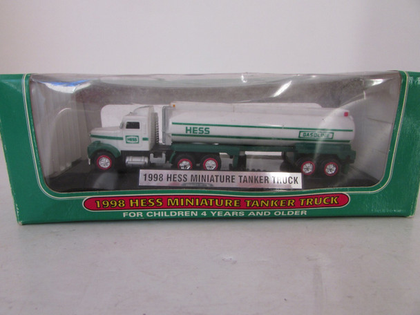 HESS 1998 MINIATURE TANKER TRUCK DISPLAY WITH BASE WORKS  LotD