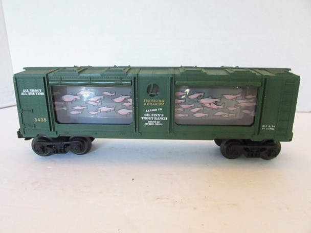 Lionel 3435 Traveling Aquarium Car Gil Finn's Trout Ranch No Box S18
