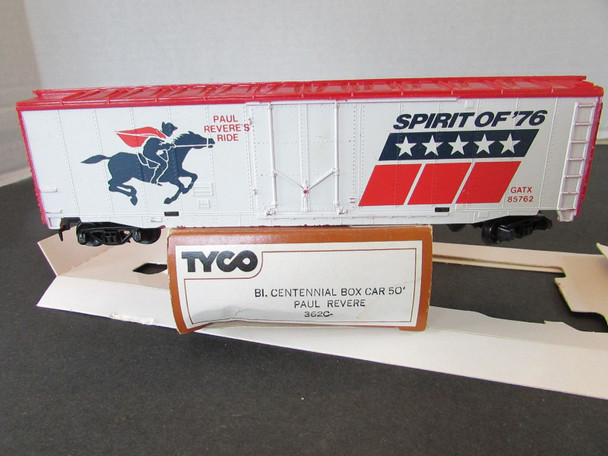 Tyco HO 362C Bi Centennial Box Car 50' Paul Revere Boxed  S31O