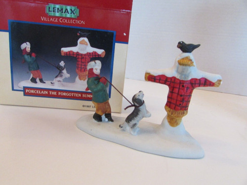 Lemax 73213 The Forgotten Summer Scarecrow Snow Covered Figures Village ...