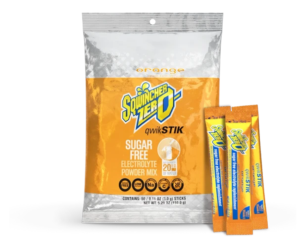 Sqwincher Qwik Sticks Orange (50/Bag)