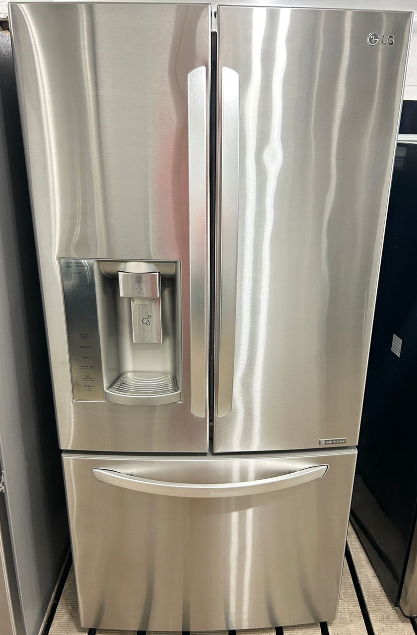 LG 33" Wide Stainless Steel Fridge with Water and Ice Maker, Free 60