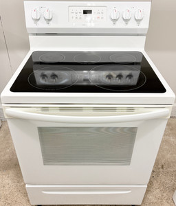 Frigidaire 30" Wide White Glass Top Stove, Free 60 Day Warranty