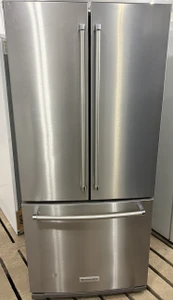 KitchenAid 30" Wide Stainless Steel French Door Fridge With Water and Ice Maker, Free 60 Day Warranty