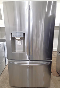 LG 36" Wide Stainless Steel French Door Fridge With Water and Ice, Free 60 Day Warranty